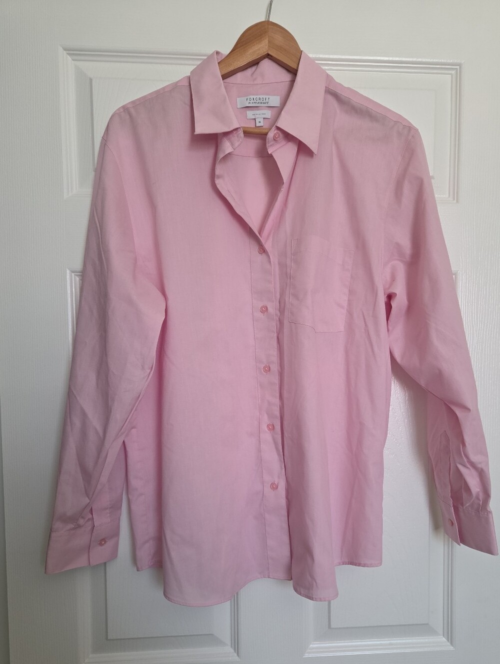 Foxcroft For Appleseeds Button Shirt 18 Wrinkle Free Pink